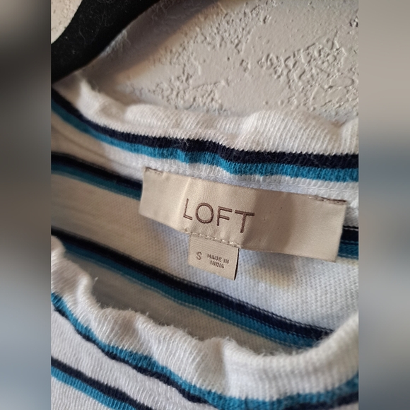 LOFT Striped Tank Top in Blue and White - Picture 4 of 6
